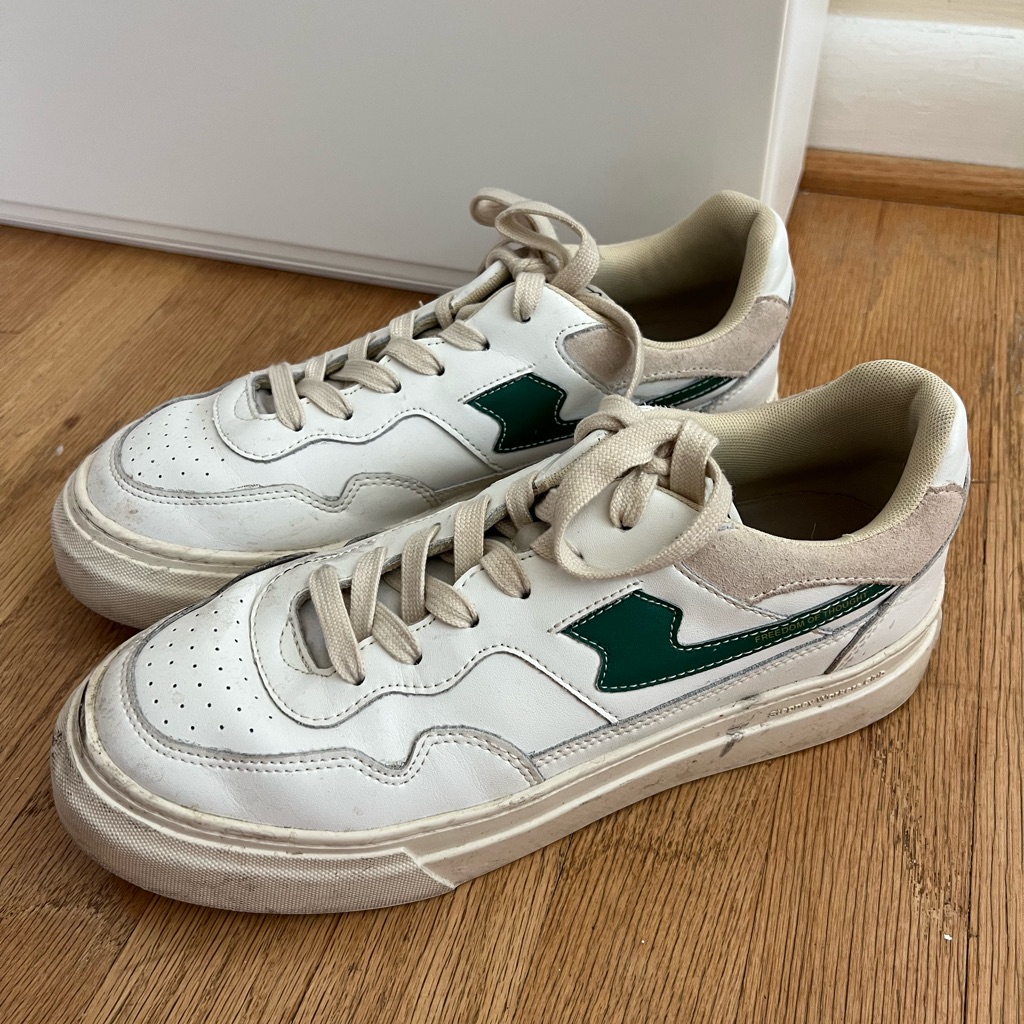 Swc White And Green Sneakers